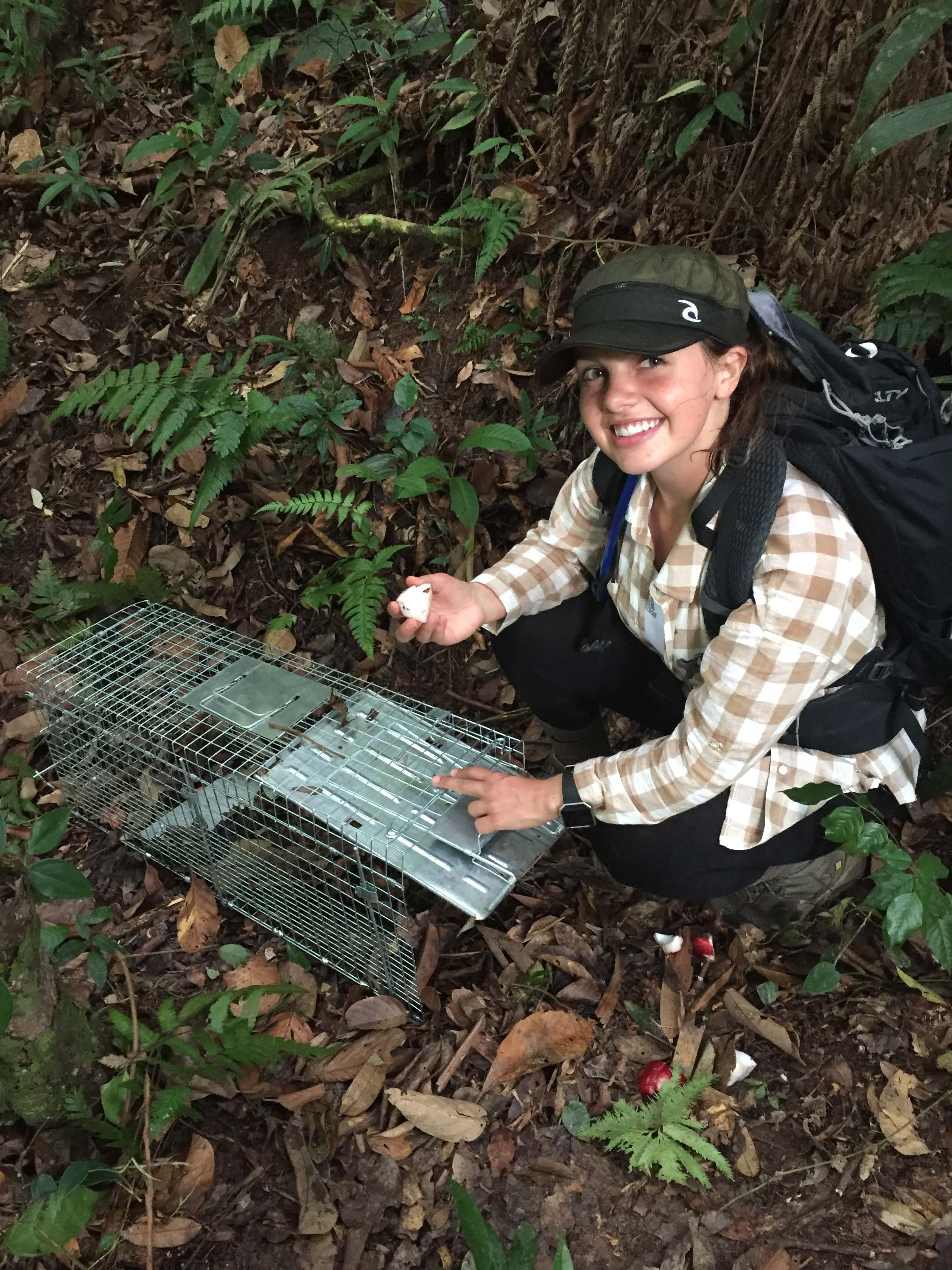 Mersady Redding conducting research in Belize.