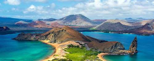 Aerial shot of Galapagos Island.